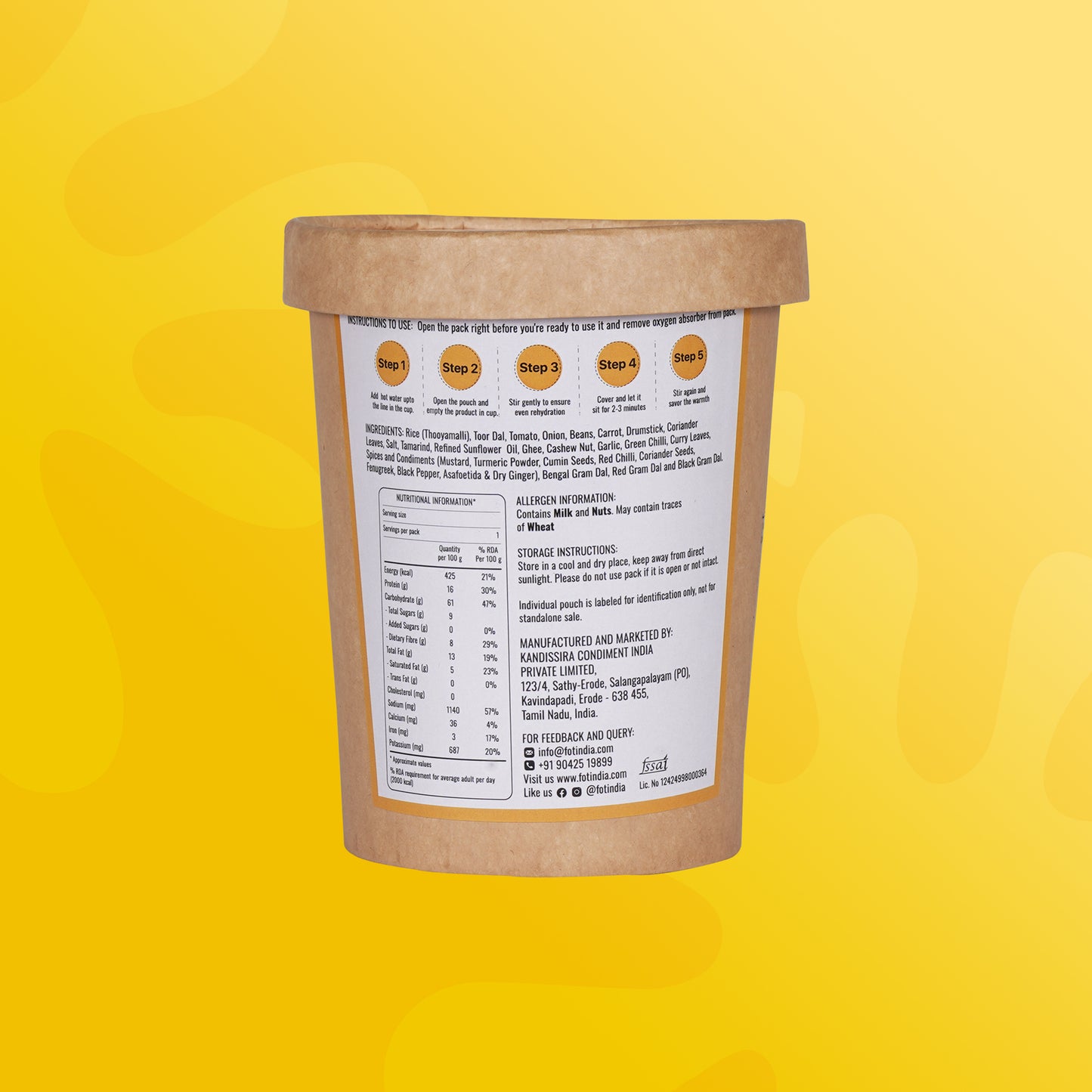 Freeze Dried Sambar Rice