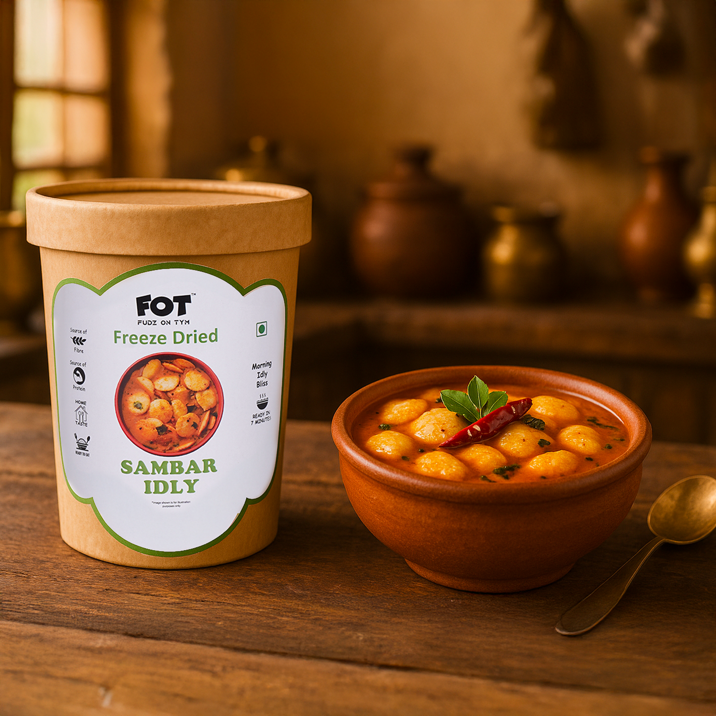 Freeze-Dried Sambar Idly