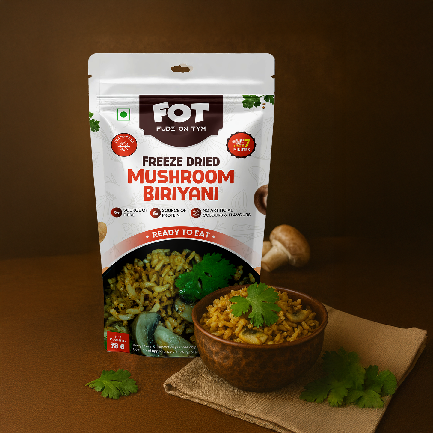Freeze-Dried Mushroom Biryani